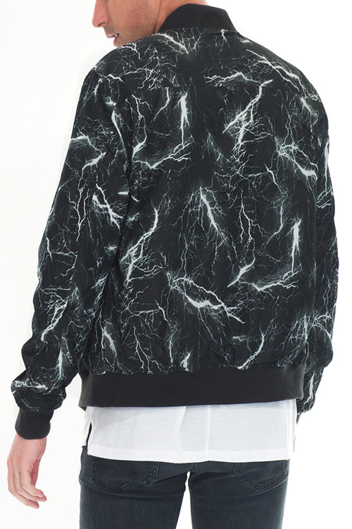 Jaqueta Bomber Estampa Raio