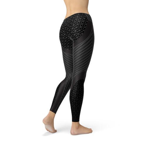 Legging Esportiva Feminina Fibra de Carbono