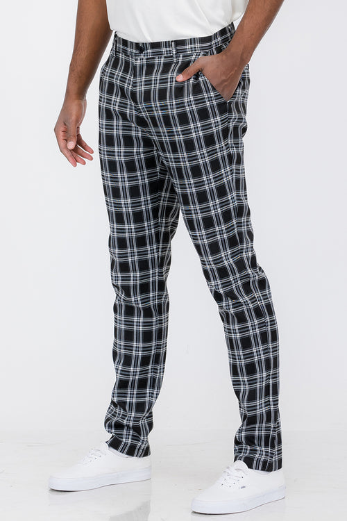 Calça Slim Fit Xadrez