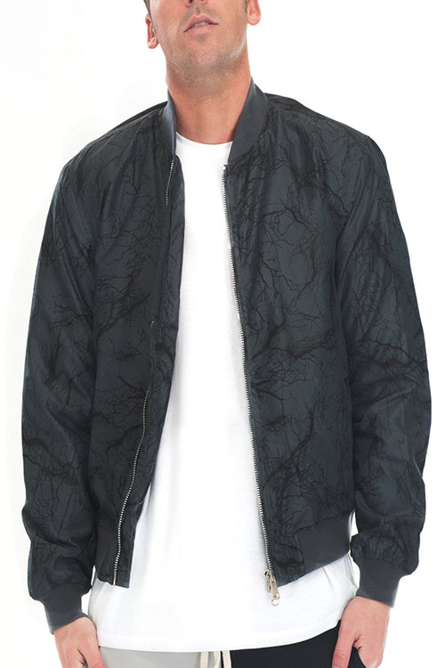Jaqueta Bomber Estampa Raio