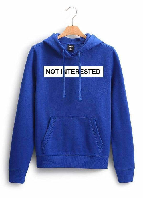 Moletom Feminino com Capuz "Not Interested"
